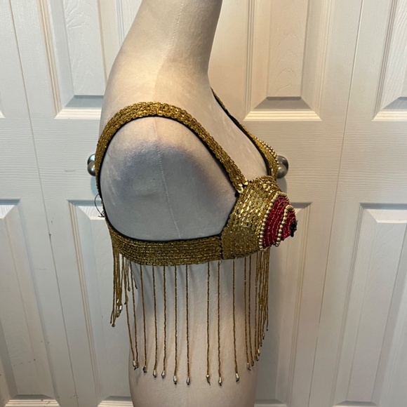 Hand beaded Belly Dancing bra - Picture 10 of 15